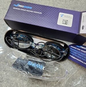 Proswims Anti Fog adults racing goggles bungee strap